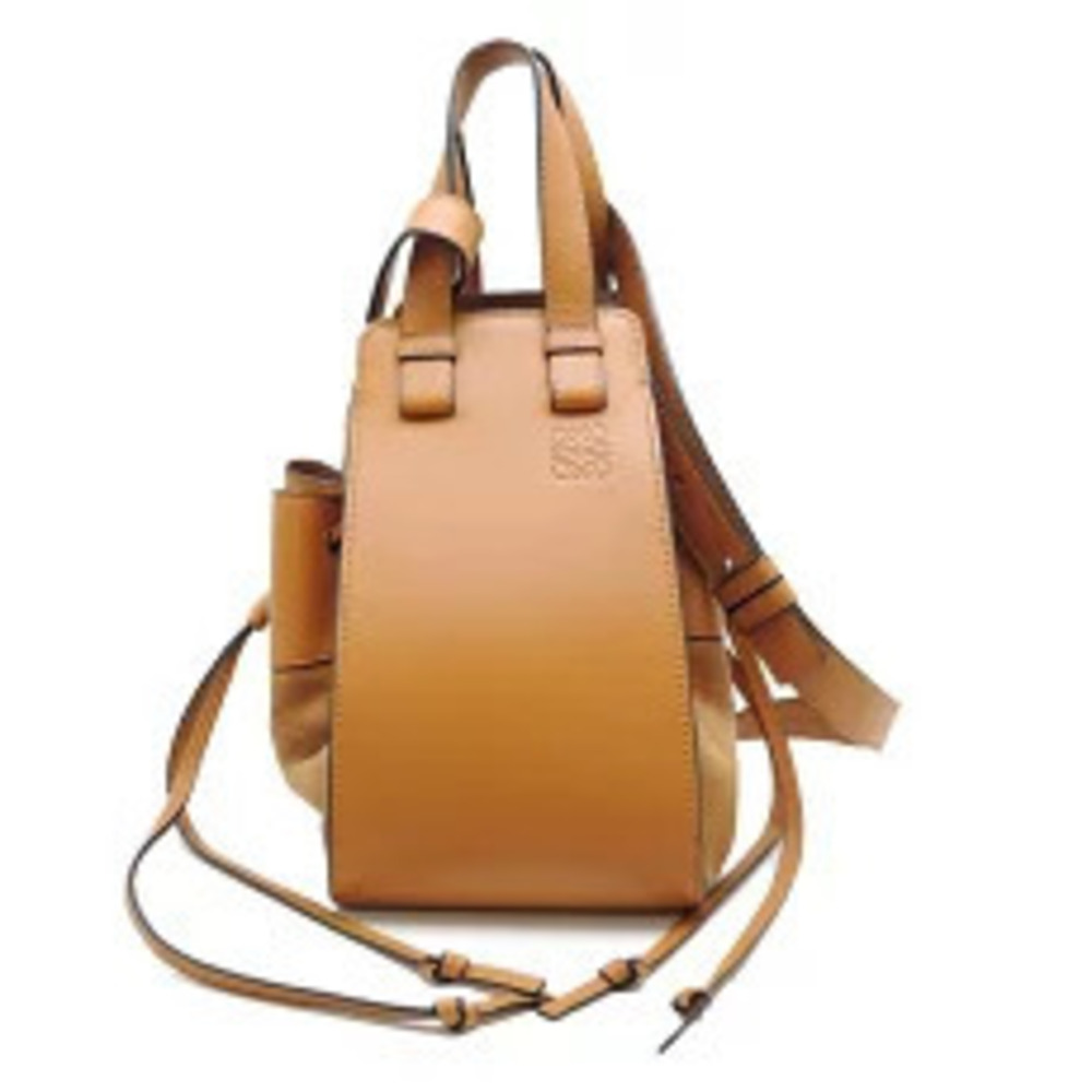Loewe Hammock Drawstring Handbag Nubuck Camel Brown